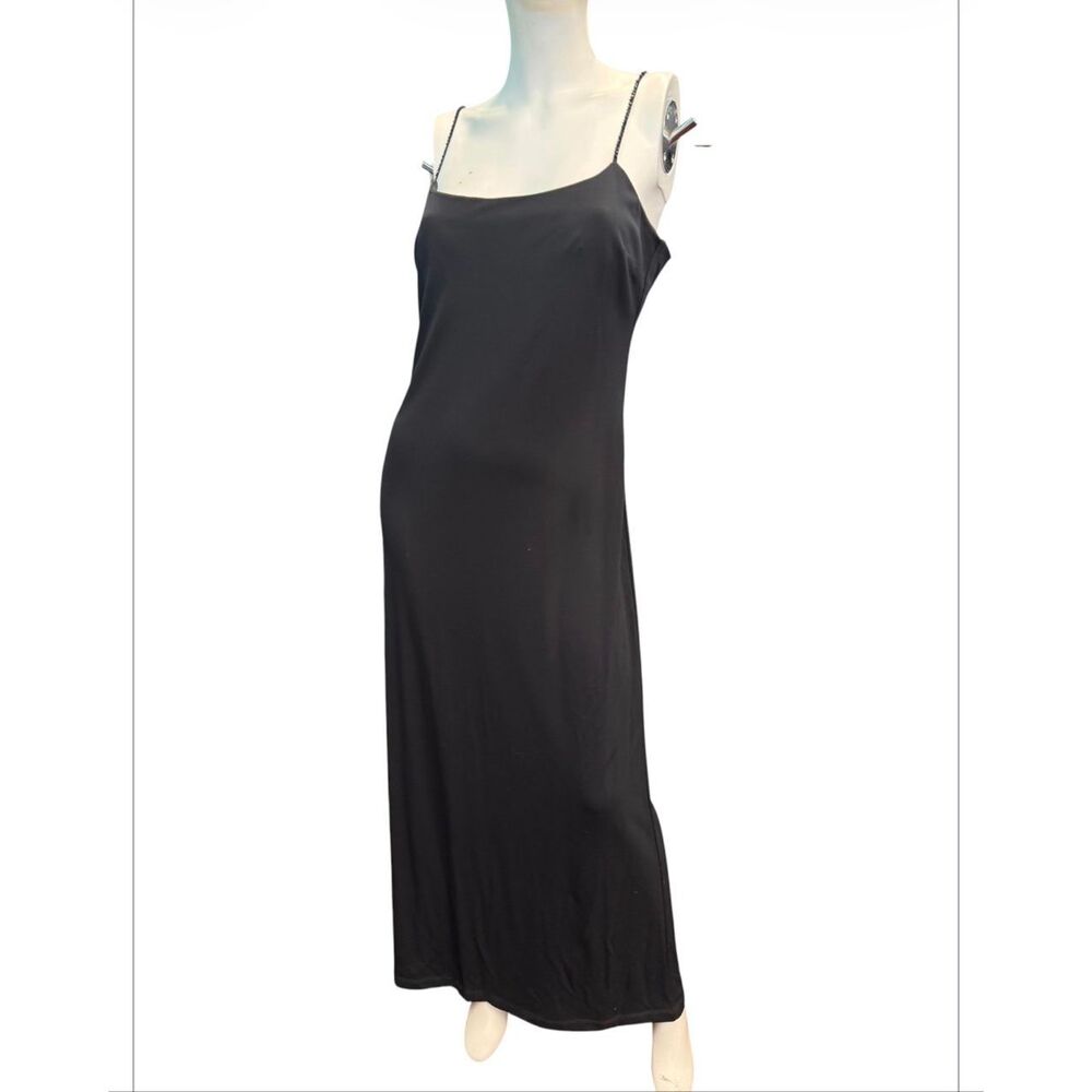 BCBG Dresses Black Strappy Maxi Gown Women’s Large
